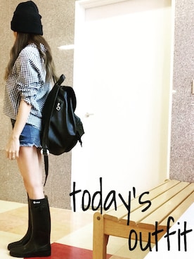 「DHOLIC（ディーホリック）のアイテム（バックパック/リュック）」を使った、riiiii_yuparipaさん（レディース・152cm）の夏コーディネート