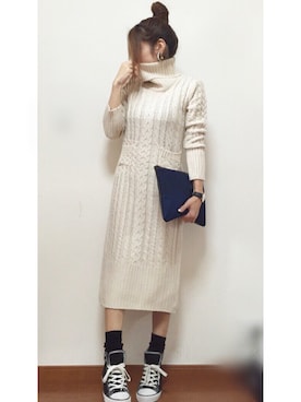 「shopnikoniko」｜「アイテム（レッグウェア）」を使った、riiiii_yuparipaさん（レディース・152cm）の冬コーディネート