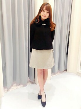 「LODISPOTTO（ロディスポット）のアイテム（ステンカラーコート）」を使った、LODISPOTTO OFFICIALさん（レディース・155cm）の秋コーディネート