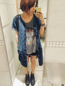 「Chaser（チェイサー）のアイテム」を使った、caroさん（レディース・156cm）の夏コーディネート