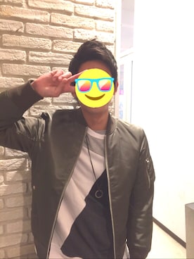 「tk.TAKEO KIKUCHI（ティーケータケオキクチ）のアイテム（MA-1）」を使った、TAKAHITOさん（メンズ・171cm）の秋コーディネート