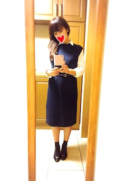 「Marc by Marc Jacobs（マークバイマークジェイコブス）のアイテム（パンプス）」を使った、ayaさん（レディース・161cm）の秋コーディネート