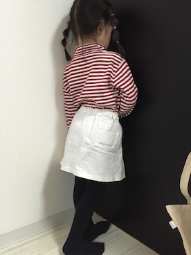 「COMME CA DU MODE（コムサデモード）のアイテム（スカート）」を使った、keyさん（キッズ・100cm）の秋コーディネート