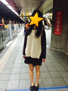 「アイテム（シャツワンピース、レッド系）」を使った、_iamALICE_さん（レディース・172cm）の冬コーディネート