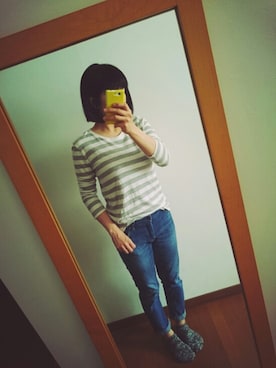「袖まくりフェス告知」｜ゆっぴりっぽうさん（レディース・160cm）の春コーディネート