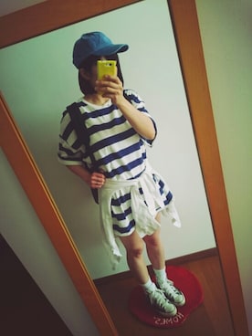 「袖まくりフェス告知」｜ゆっぴりっぽうさん（レディース・160cm）の春コーディネート