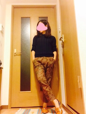 「KBF（ケイビーエフ）のアイテム（Tシャツ/カットソー、ブルー系）」を使った、machikoさん（レディース）の秋コーディネート