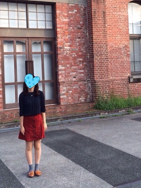 「ZARA（ザラ）のアイテム（スカート、オレンジ系）」を使った、machikoさん（レディース）の秋コーディネート