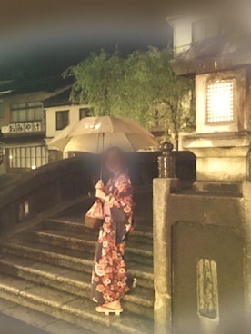 「天望苑の色浴衣のアイテム（浴衣、その他）」を使った、machikoさん（レディース）の春コーディネート