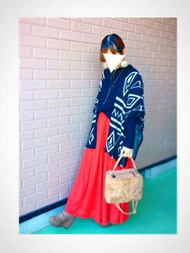 「one way（ワンウェイ）のアイテム（アクセサリー）」を使った、シーズーさん（レディース・158cm）の冬コーディネート
