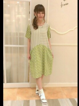 「Aラインワンピース」｜RIKAさん（レディース・157cm）の春コーディネート