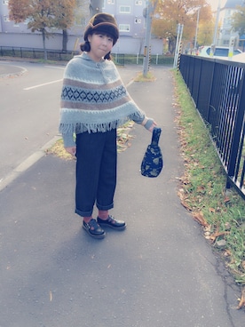 「アイテム（キャスケット）」を使った、neneさん（レディース・158cm・20代）の秋コーディネート