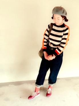 「家族旅行」｜「アイテム（腕時計）」を使った、neneさん（レディース・158cm）の秋コーディネート
