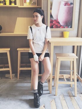 「VII&CO（VII&CO）のアイテム（その他シューズ）」を使った、TSAIさん（レディース・158cm）の夏コーディネート