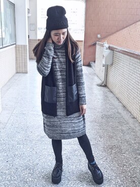 「VII&CO（VII&CO）のアイテム（その他シューズ）」を使った、TSAIさん（レディース・158cm）の冬コーディネート