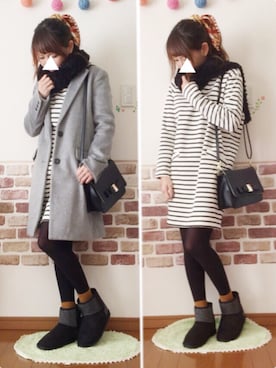 「URBAN RESEARCH（アーバンリサーチ）のアイテム（財布/小物）」を使った、りぃーさん（レディース・155cm）の冬コーディネート
