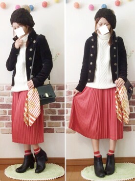 「URBAN RESEARCH（アーバンリサーチ）のアイテム（財布/小物）」を使った、りぃーさん（レディース・155cm）の冬コーディネート
