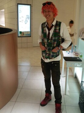 「WEGO（ウィゴー）のアイテム（ダウンベスト）」を使った、Go_chanさん（メンズ・175cm）の夏コーディネート
