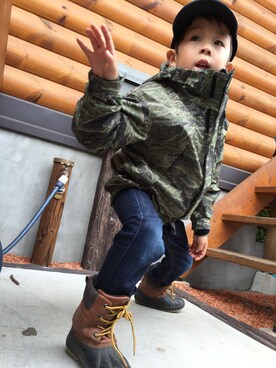 「PETIT BATEAU（プチバトー）のアイテム（シューズ）」を使った、yukari.76さん（キッズ・100cm）の春コーディネート