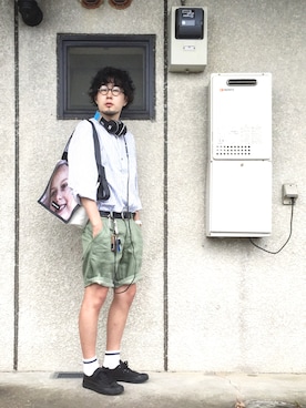 「FREITAG（フライターグ）のアイテム（パンツ）」を使った、じょーだぃさん（メンズ・172cm）の春コーディネート