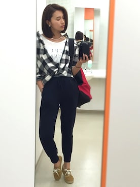 「SMELLY（スメリー）のアイテム（ピアス（両耳用））」を使った、tomomintoさん（レディース・164cm）の夏コーディネート