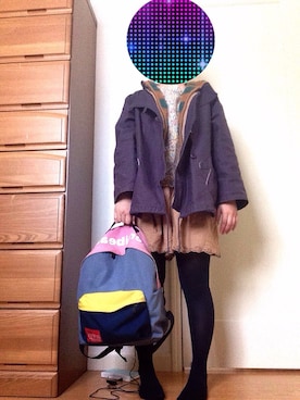 「キュロット」｜「アイテム（ブルゾン）」を使った、春さん（レディース・152cm）の春コーディネート