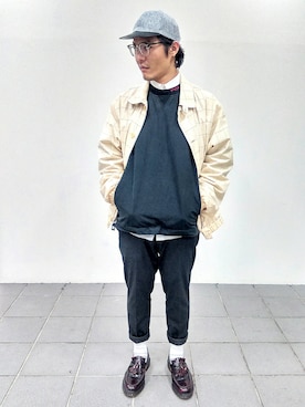 「TAIPEI」｜「アイテム（ナイロンジャケット）」を使った、KjYangさん（メンズ・172cm）の春コーディネート