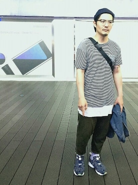 「PULL&BEAR（プルアンドベア）のアイテム（チノパンツ）」を使った、KjYangさん（メンズ・172cm）の春コーディネート