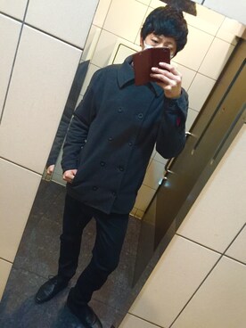 「H&M（エイチ・アンド・エム）のアイテム（その他シューズ）」を使った、Dさん（メンズ・186cm）の冬コーディネート