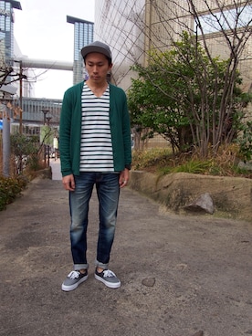 「バレンタインデートスタイル」｜「アイテム（チノパンツ）」を使った、Tatsuhiro_Fujimatsuさん（メンズ・170cm）の冬コーディネート