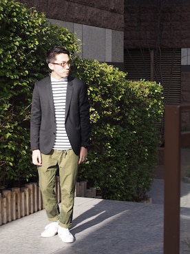 「DENIM BY VANQUISH & FRAGMENT（デニムバイヴァンキッシュフラグメント）のアイテム」を使った、Tatsuhiro_Fujimatsuさん（メンズ・170cm）の春コーディネート