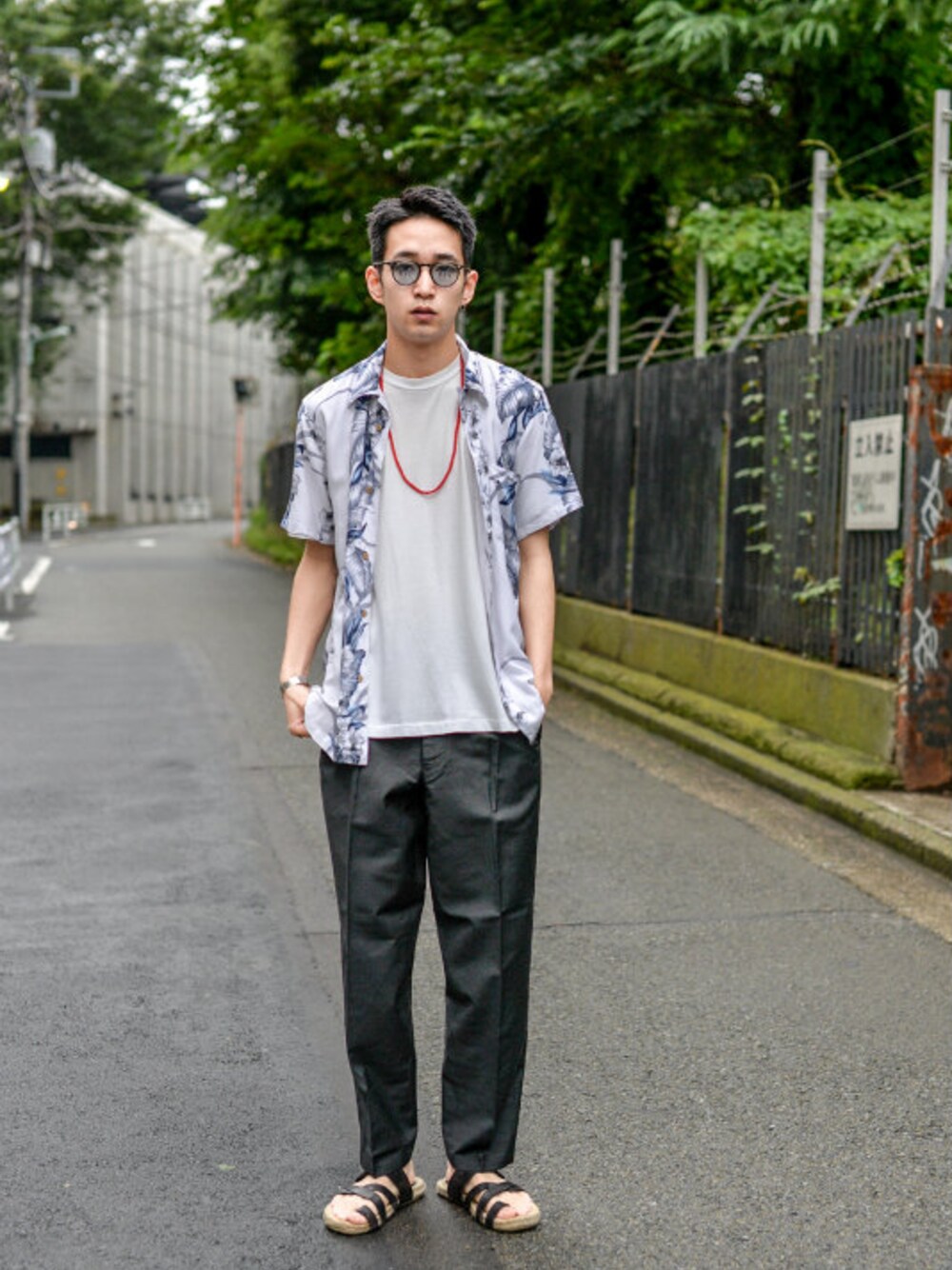 「USED - Rayon Aloha Shirt（size - L）¥8000+tax（シャツ/ブラウス、ホワイト系）」を使った、kodona_tokyoさん（メンズ・180cm）の夏コーディネートの1枚目の写真