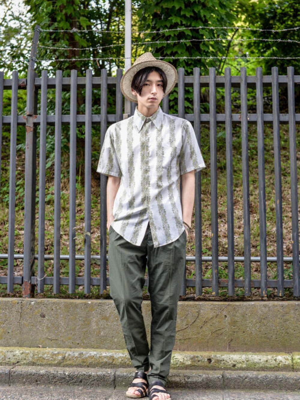 「USED - Paisley Shirt（size - M）¥6500+tax（シャツ/ブラウス、ホワイト系）」を使った、kodona_tokyoさん（メンズ・180cm）の夏コーディネートの1枚目の写真
