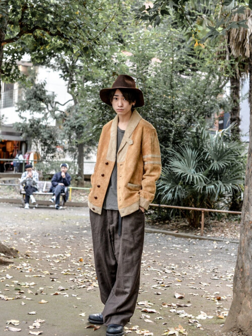 「SASQUATCHfabrix.のSASQUATCHfabrix. - Suede Jacket（size - L）¥32000+tax（その他アウター、ベージュ系）」を使った、kodona_tokyoさん（メンズ・181cm）の秋コーディネートの1枚目の写真