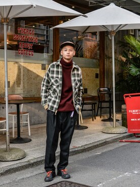 「markaware（マーカウェア）のアイテム（ジャケット/アウター）」を使った、kodona_tokyoさん（メンズ・173cm）の冬コーディネート