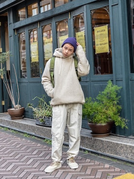 「n-s（ノース）のアイテム」を使った、kodona_tokyoさん（メンズ・173cm）の冬コーディネート