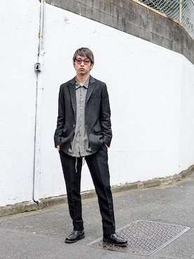 「アイテム（セットアップ）」を使った、kodona_tokyoさん（メンズ・181cm）の冬コーディネート