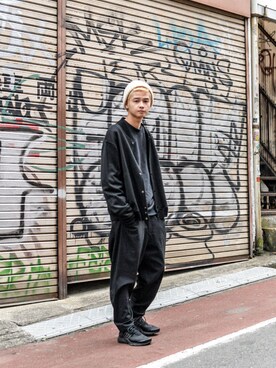 「Needles（ニードルス）のアイテム（ブルゾン）」を使った、kodona_tokyoさん（メンズ・173cm）の冬コーディネート