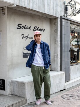 「アイテム（ナイロンジャケット）」を使った、kodona_tokyoさん（メンズ・181cm）の春コーディネート