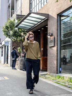 「YANTOR（ヤントル）のアイテム（トップス）」を使った、kodona_tokyoさん（メンズ・181cm）の春コーディネート