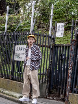「Supreme （シュプリーム）のアイテム（ジャケット/アウター）」を使った、kodona_tokyoさん（メンズ・173cm）の春コーディネート