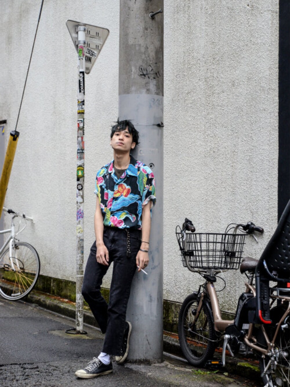 「Yohji Yamamotoのyohji yamamoto - Rayon Aloha Shirt（size - 2）¥28500+tax（シャツ/ブラウス、ブラック系）」を使った、kodona_tokyoさん（メンズ・168cm）の春コーディネートの1枚目の写真