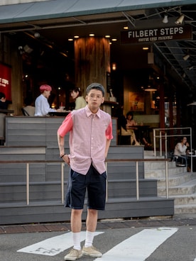 「URU（ウル）のアイテム（パンツ）」を使った、kodona_tokyoさん（メンズ・174cm）の夏コーディネート