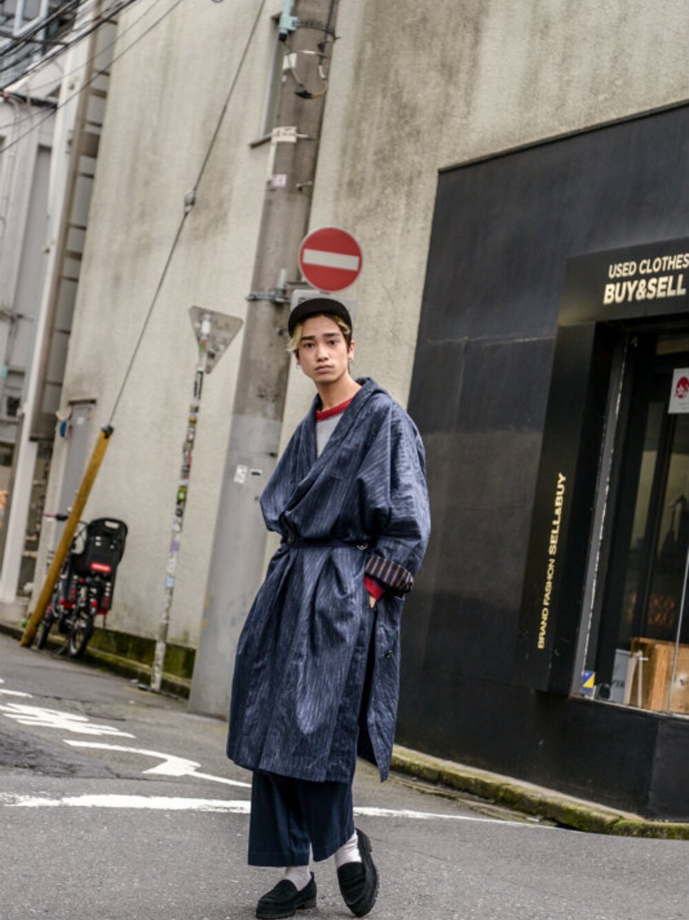 「YANTORのYANTOR - Desgin Coat（size - M）¥32000+tax（その他アウター、ブルー系）」を使った、kodona_tokyoさん（メンズ・168cm）の秋コーディネートの1枚目の写真