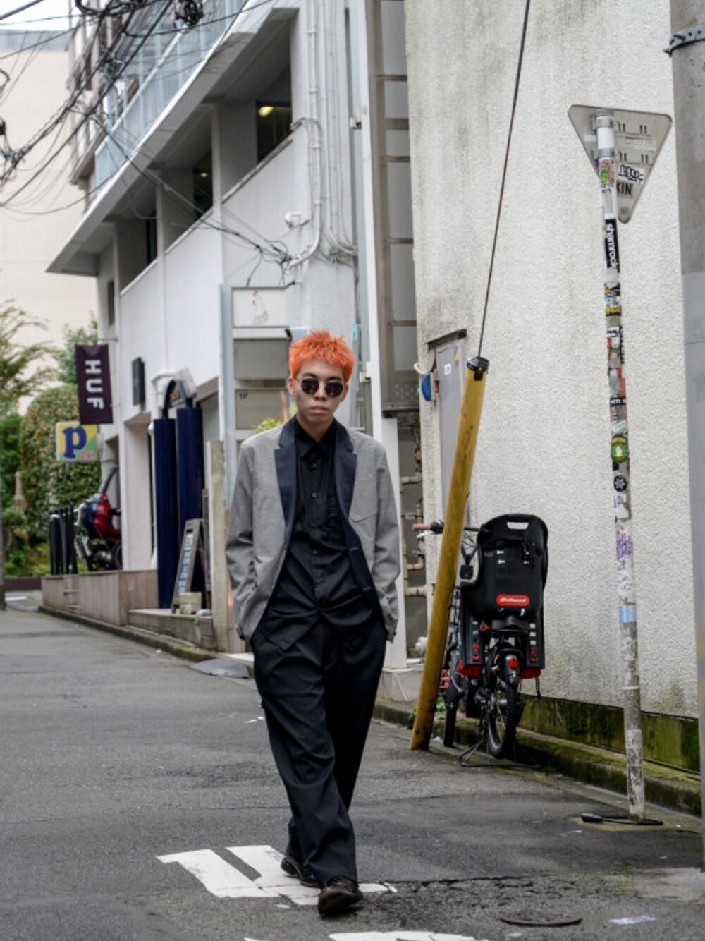 「soeのsoe - Tailored Check Jacket（size - 1）¥18000+tax（テーラードジャケット、ブラック系）」を使った、kodona_tokyoさん（メンズ・170cm）の秋コーディネートの1枚目の写真