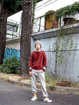 「SUNSEA（サンシー）のアイテム」を使った、kodona_tokyoさん（メンズ・173cm）の秋コーディネート