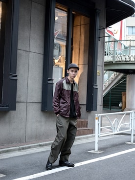 「Needles（ニードルス）のアイテム（ブルゾン）」を使った、kodona_tokyoさん（メンズ・177cm）の秋コーディネート