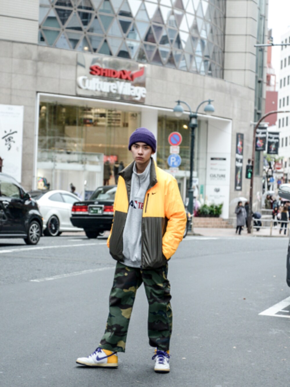 「NIKEのNIKE - Reversible Down Jacket（size - M）¥12000+tax（ダウンジャケット/コート、グリーン系）」を使った、kodona_tokyoさん（メンズ・177cm）の秋コーディネートの1枚目の写真