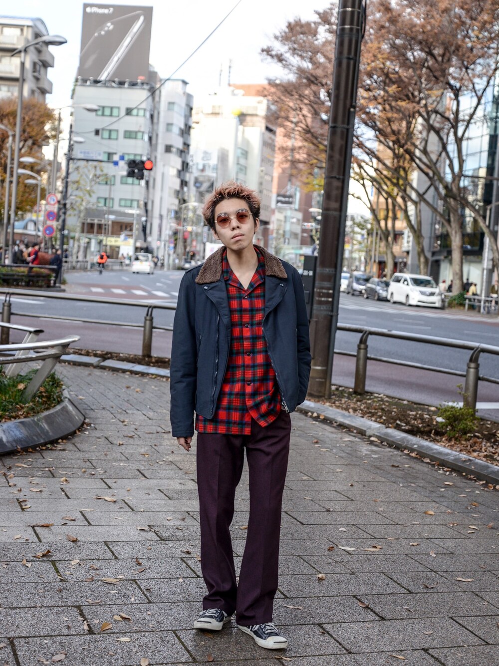 「A.P.C. - Bore Riders Jacket（size - 1）¥20500+tax（ミリタリージャケット、ブルー系）」を使った、kodona_tokyoさん（メンズ・170cm）の冬コーディネートの1枚目の写真
