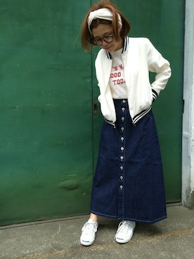 「Factor=（ファクターイコール）のアイテム（シューズ）」を使った、BENIさん（レディース・155cm）の春コーディネート